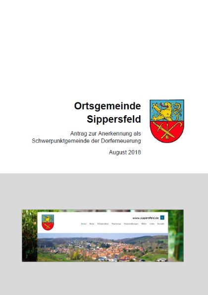 Deckblatt Antrag Schwerpunktgemeinde