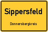 Ortsschild Sippersfeld